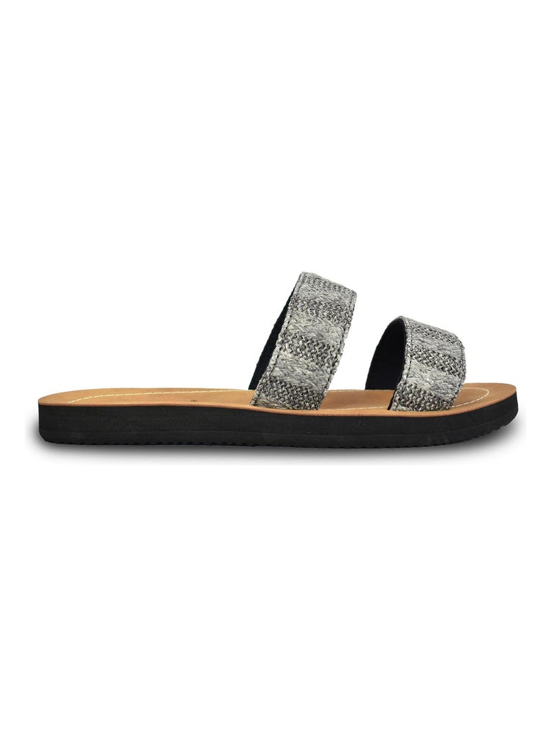 Sandales Brasileras pour femme avec semelle en gomme Noir - Kiabi