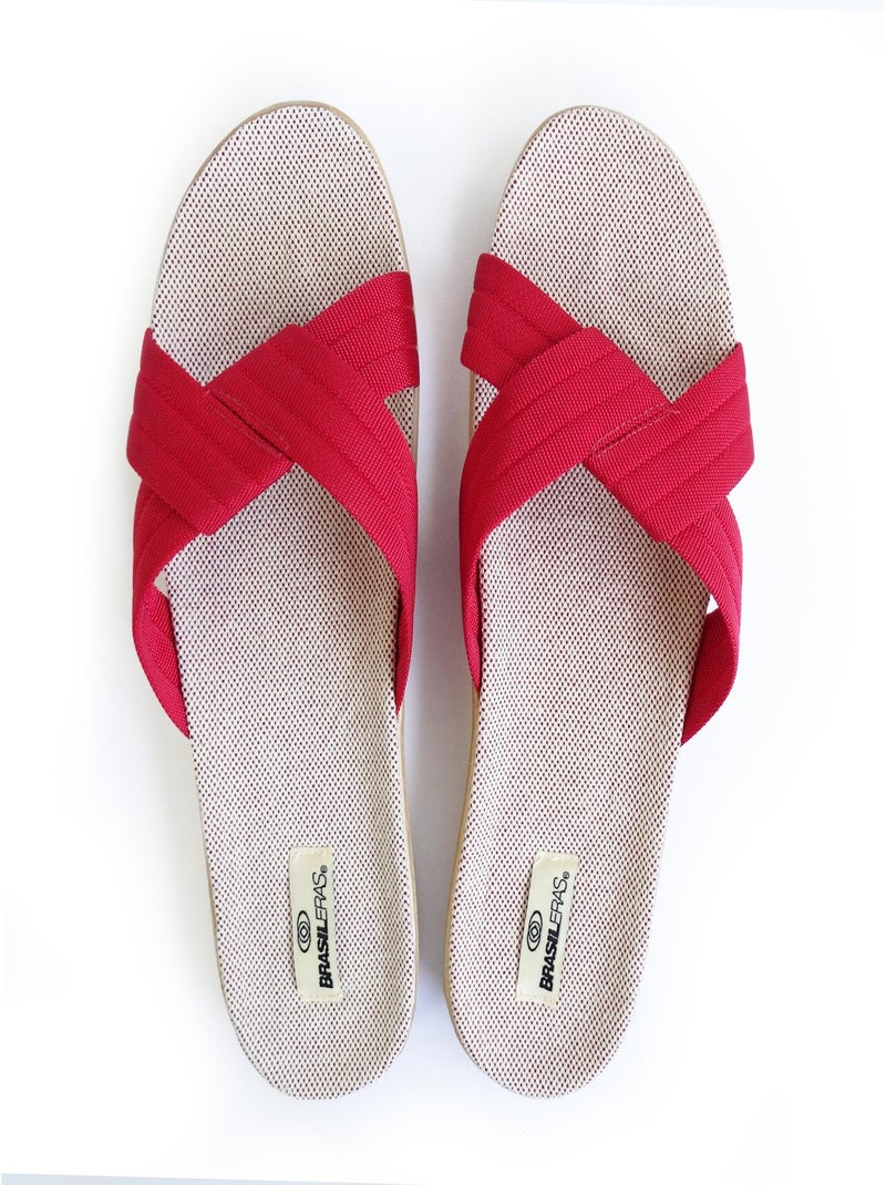 Sandales Brasileras pour femme avec semelle en gomme Rouge - Kiabi