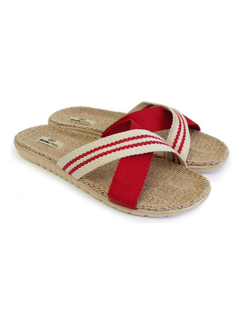 Sandales Brasileras pour femme avec semelle en gomme Rouge - Kiabi