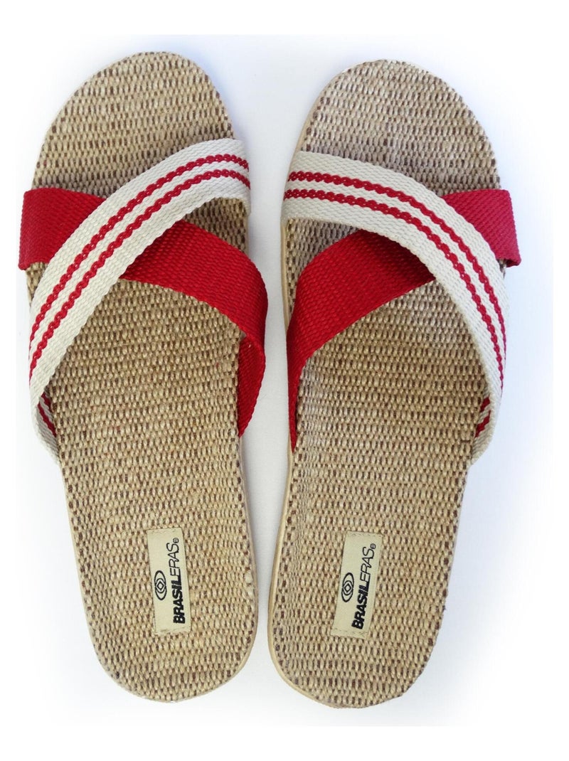 Sandales Brasileras pour femme avec semelle en gomme Rouge - Kiabi