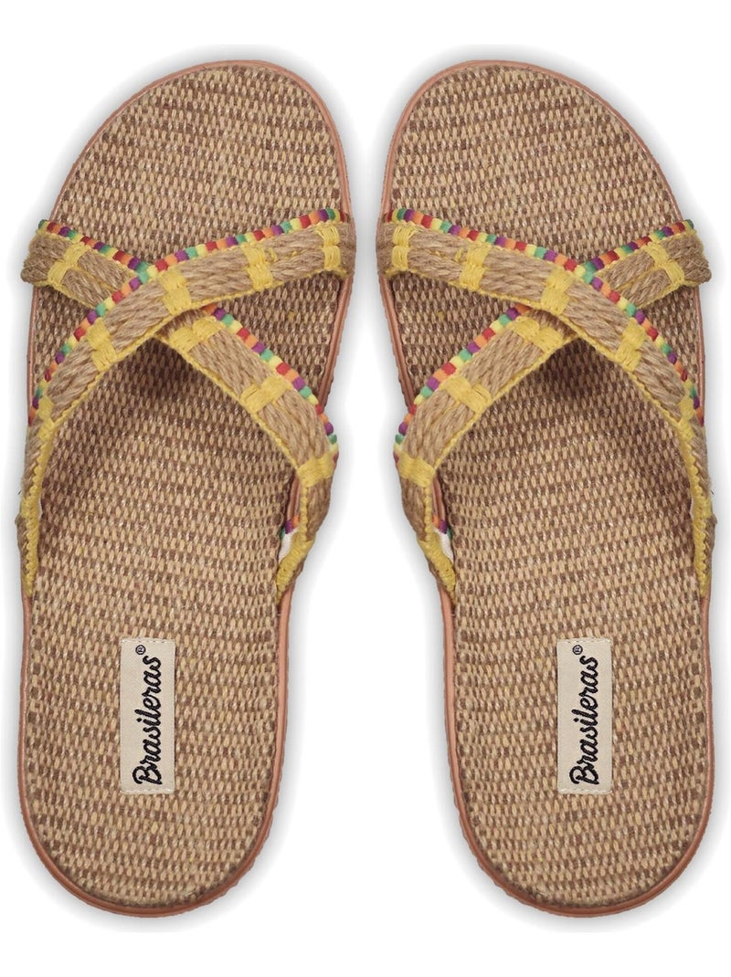 Sandales Brasileras pour femme Jaune - Kiabi