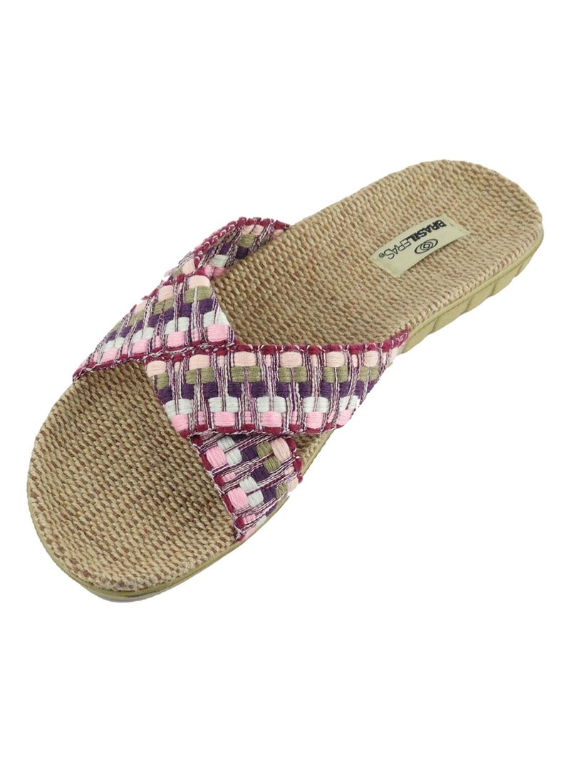 Sandales Brasileras pour femme semelle en gomme Mauve lilas - Kiabi
