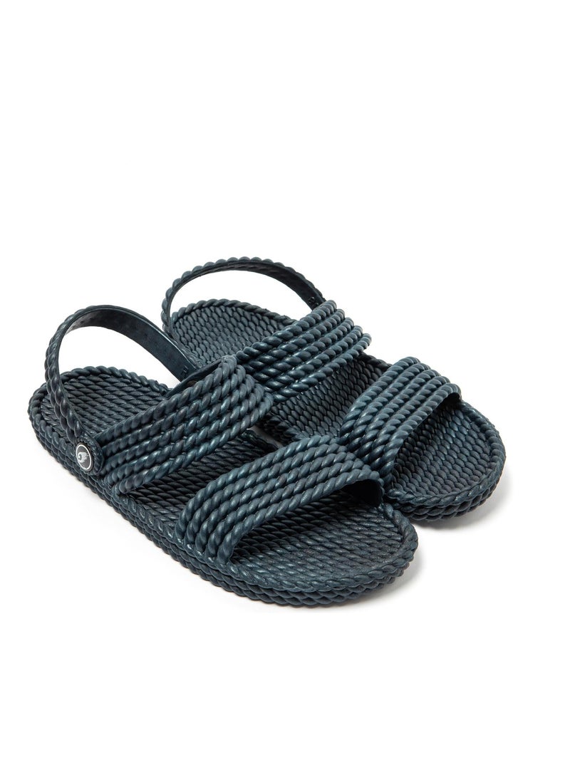 Sandales Brasileras pour femmes avec semelles en caoutchouc antidérapantes Bleu foncé - Kiabi