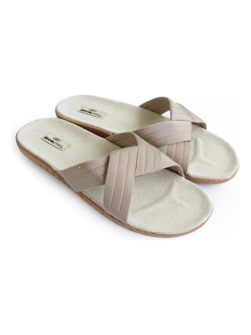 Sandales Brasileras pour femmes avec semelles en gomme Marron - Kiabi