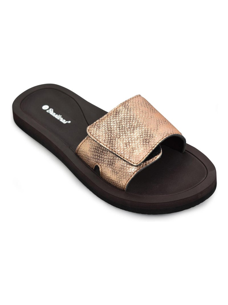 Sandales Brasileras pour femmes avec semelles en gomme Marron - Kiabi