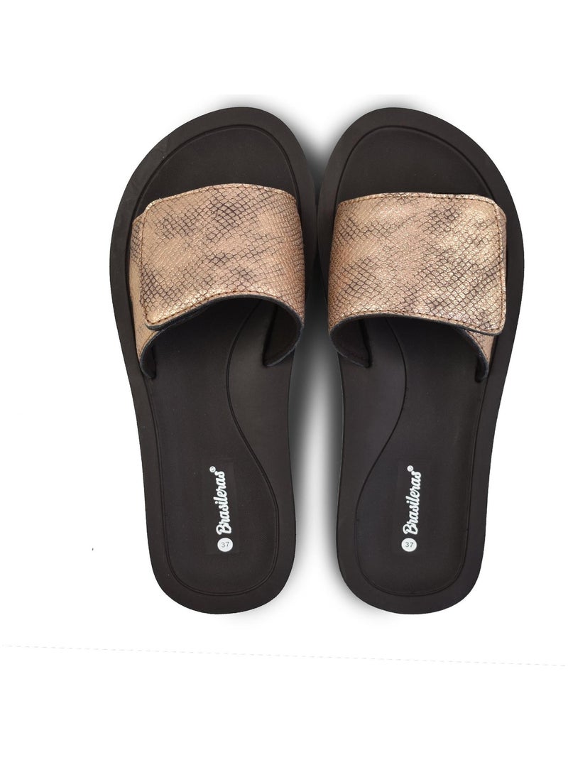 Sandales Brasileras pour femmes avec semelles en gomme Marron - Kiabi