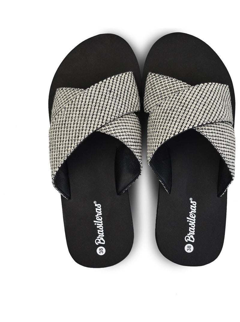 Sandales Brasileras pour femmes avec semelles en gomme Noir - Kiabi