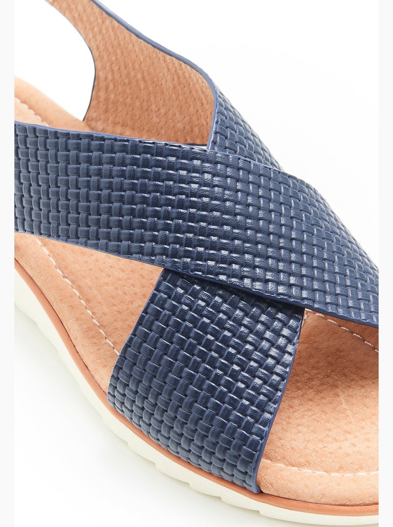 Sandales brides croisées Amortyl - Damart Bleu - Kiabi