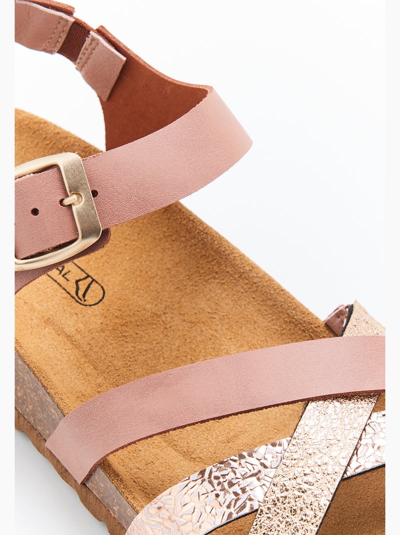Sandales brides croisées Piedical - Damart Rose - Kiabi