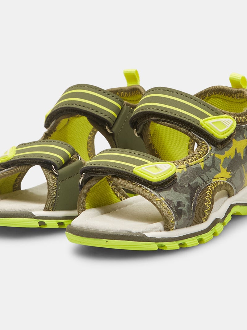 Sandales Bubblegummers avec bandes velcro BATA Vert - Kiabi