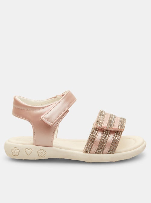 Sandales Bubblegummers avec bandes velcro et strass BATA - Kiabi