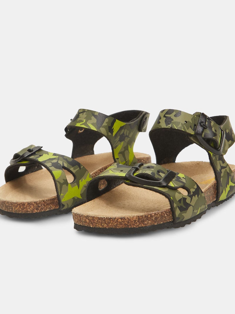 Sandales Bubblegummers avec motif requins BATA Vert - Kiabi