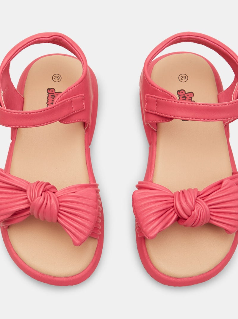 Sandales Bubblegummers avec nœud BATA Rose - Kiabi