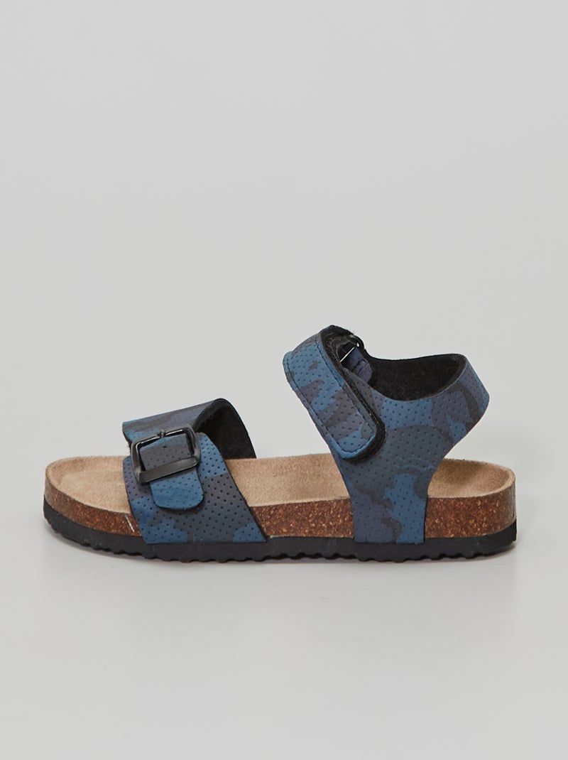 Sandales 'camouflage' bleu - Kiabi
