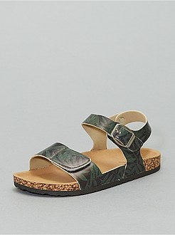 Sandales camouflages à scratchs - Kiabi