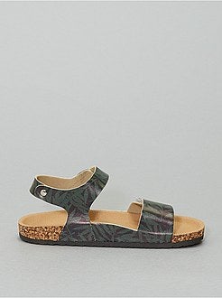 Sandales camouflages à scratchs - Kiabi