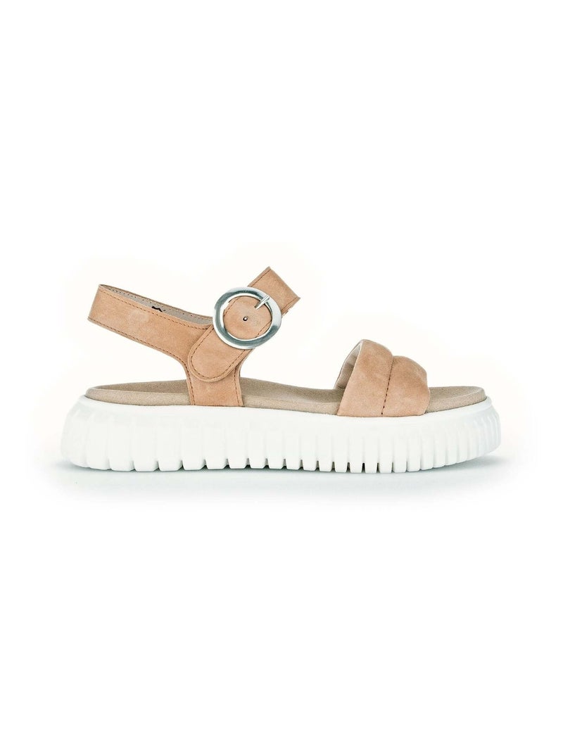 Sandales caramel en cuir Gabor Marron - Kiabi