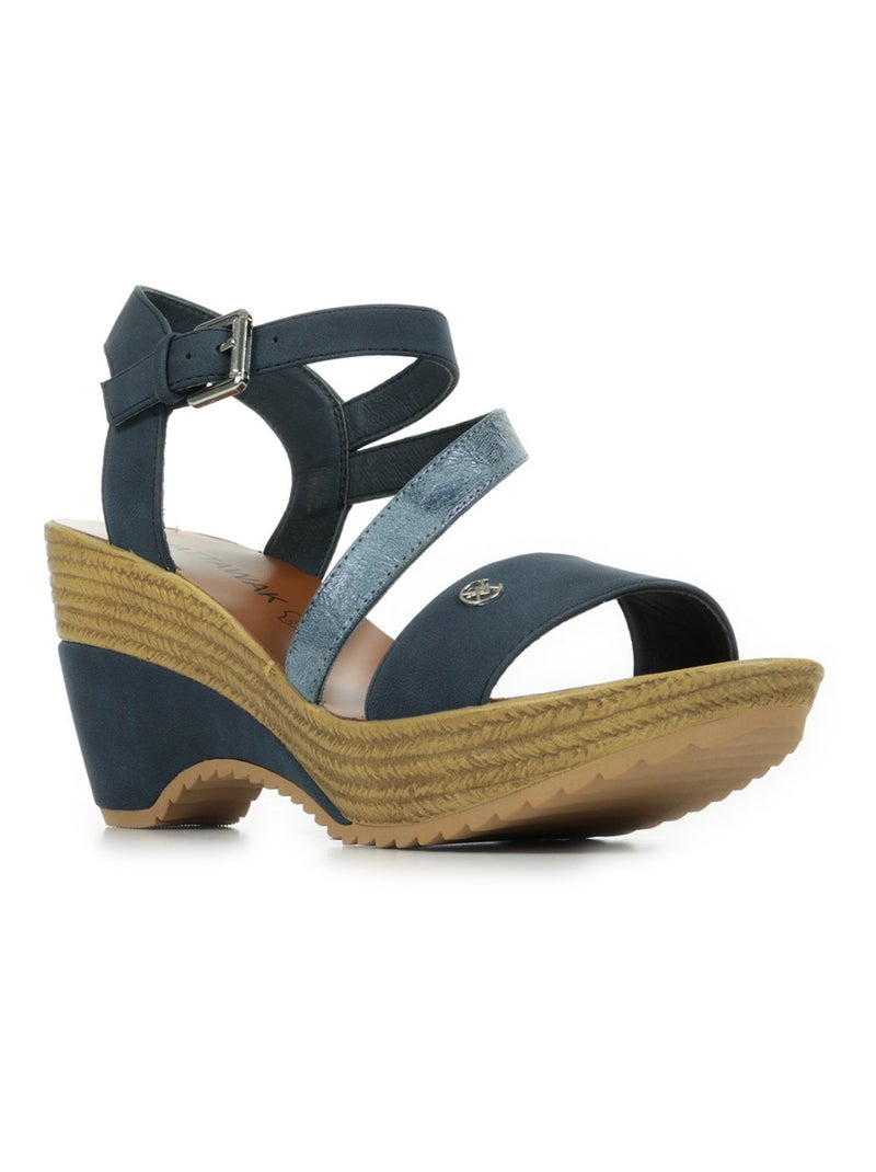 Sandales Chattawak Maelle Bleu Beige - Kiabi