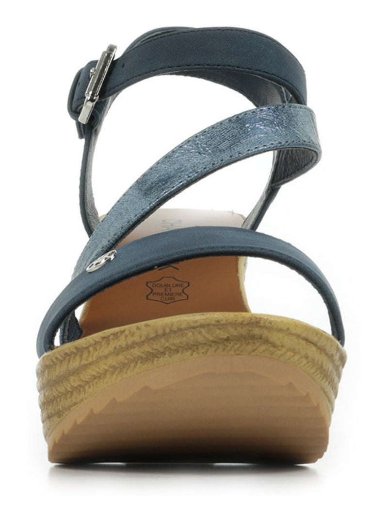 Sandales Chattawak Maelle Bleu Beige - Kiabi