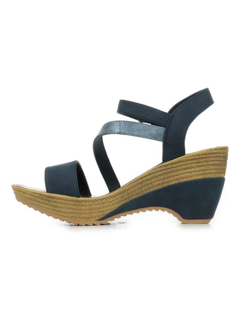 Sandales Chattawak Maelle Bleu Beige - Kiabi