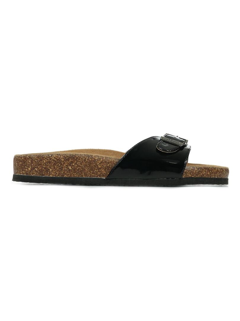 CHATTAWAK Mule Femme Tango Noir Effet Croco Irrisé – Sandale Chic Et Décontractée Cuir Intérieur