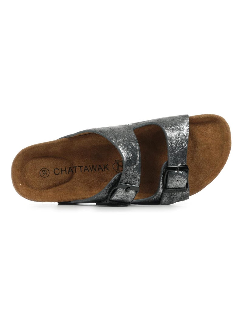 Sandales Chattawak Orphée Noir Marron - Kiabi