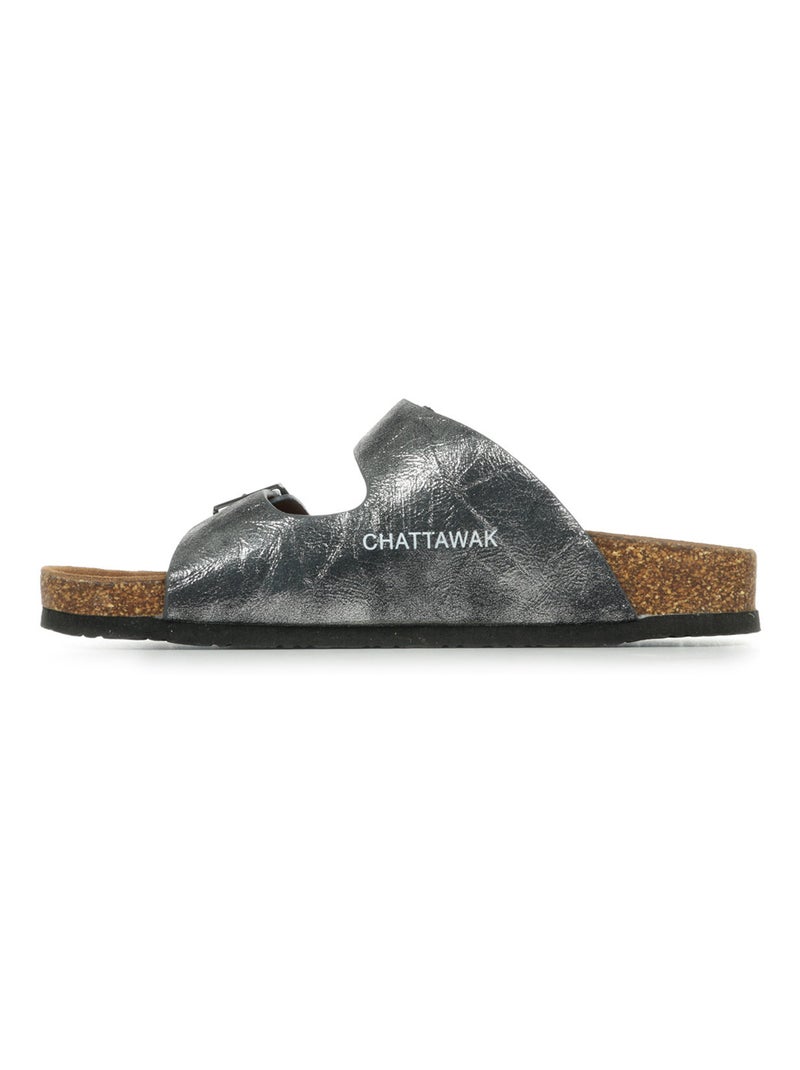 Sandales Chattawak Orphée Noir Marron - Kiabi