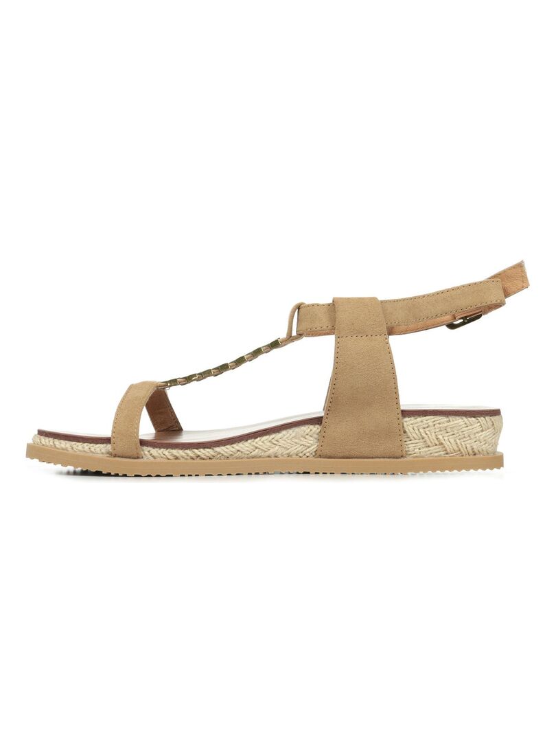 CHATTAWAK Sandali Con Tacco A Zeppa Donna: Comodi E Alla Moda, Colore Marrone Chiaro, Taglia 38 EU