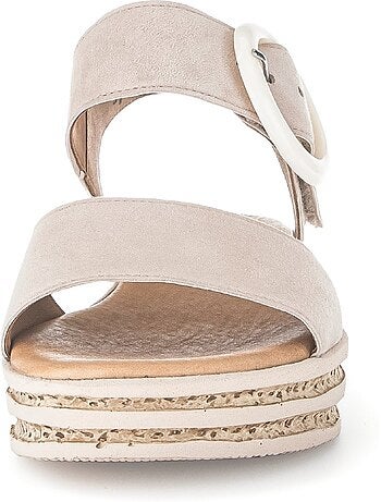 Sandales clair en cuir velours