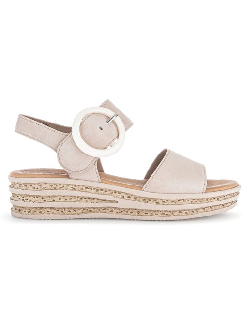 Sandales clair en cuir velours - Kiabi Sandales clair en cuir velours - Kiabi