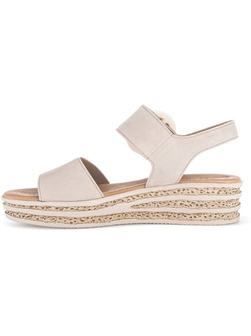Sandales clair en cuir velours - Kiabi Sandales clair en cuir velours - Kiabi