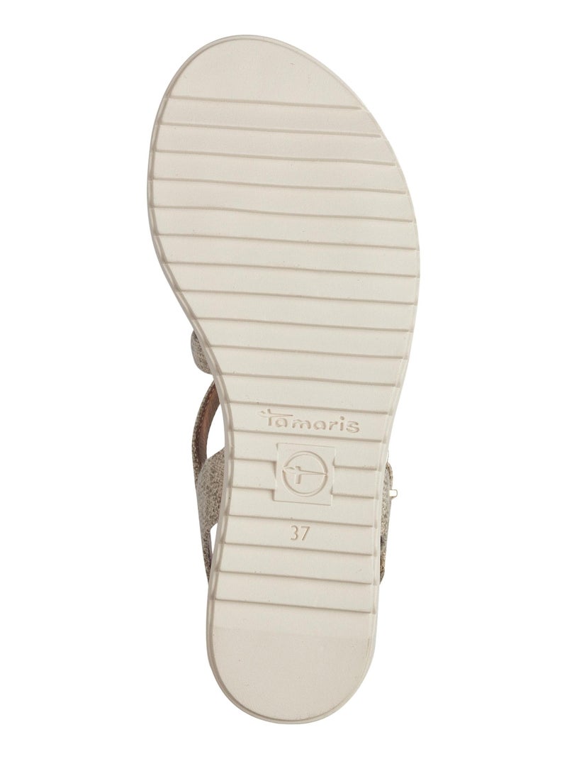 Sandales Compensé à Brides Tamaris Blanc - Kiabi