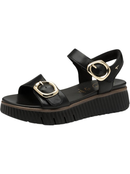 Sandales Compensé Cuir Tamaris Comfort - Kiabi