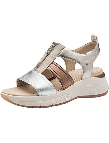 Sandales Compensé Cuir Tamaris