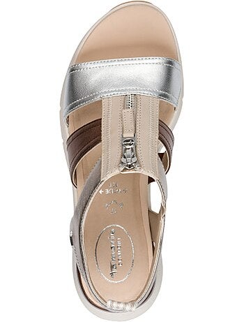 Sandales Compensé Cuir Tamaris