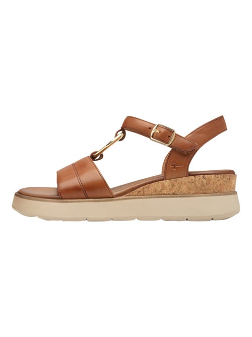 Sandales Compensé Cuir Tamaris - Kiabi