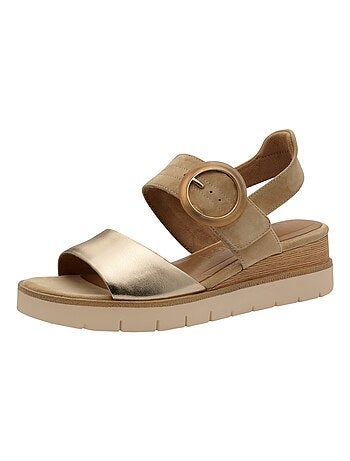 Sandales Compensé Cuir Tamaris