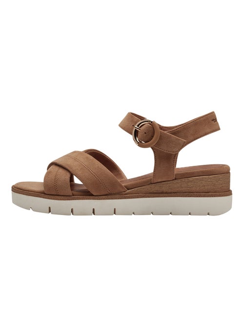 Sandales Compensée Cuir Tamaris - Kiabi