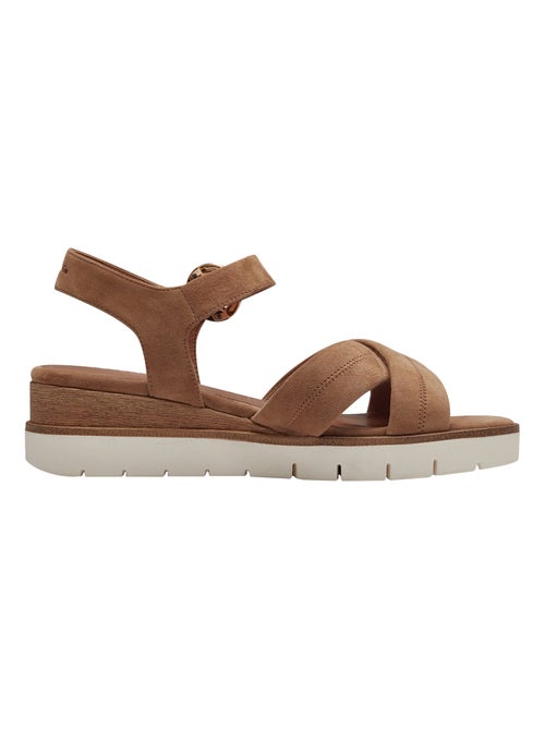 Sandales Compensée Cuir Tamaris - Kiabi Sandales Compensée Cuir Tamaris - Kiabi