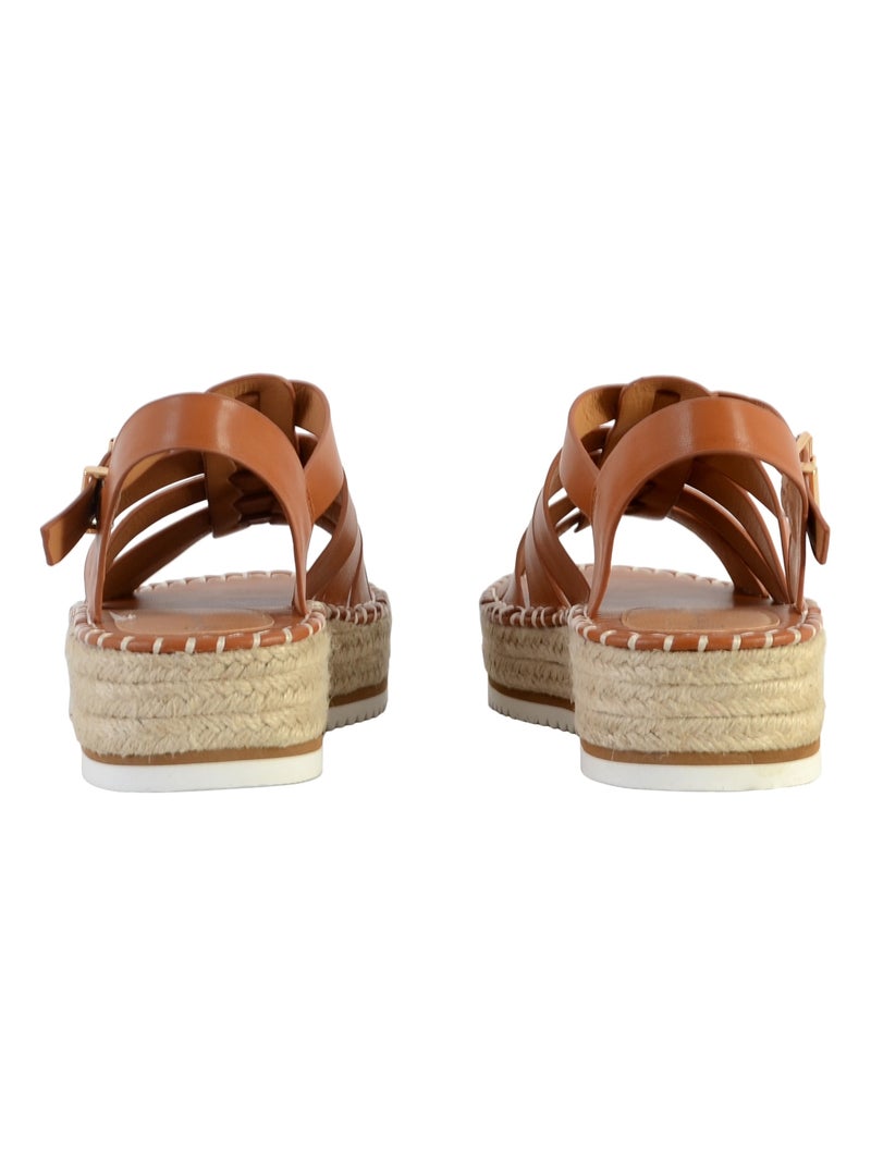 Sandales Compensée The Divine Factory Camel - Kiabi