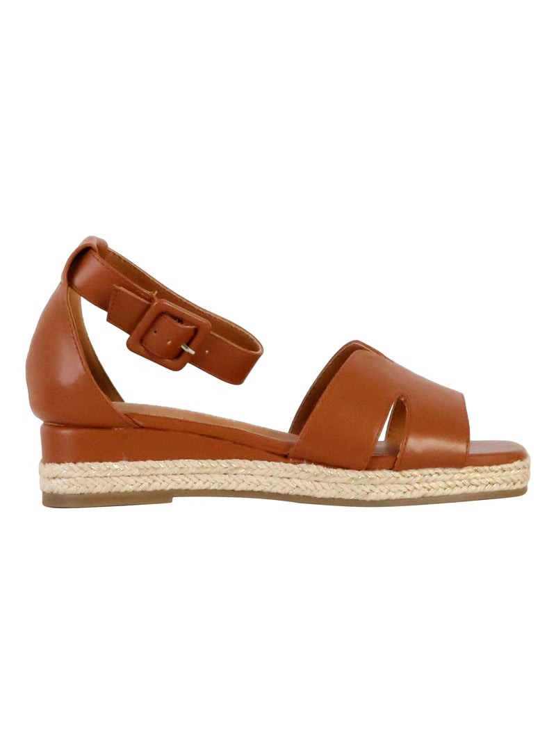 Sandales Compensées à Bride The Divine Factory Camel - Kiabi