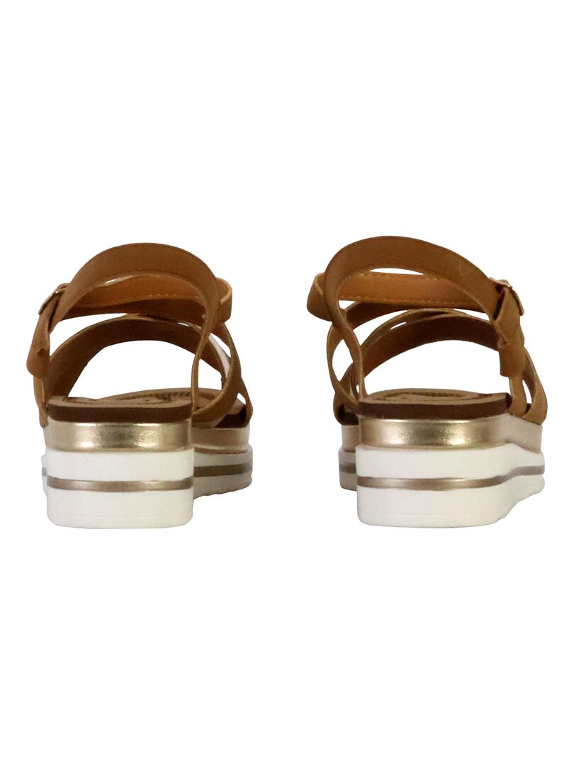 Sandales Compensées à Lanières Style & Co - Marron Camel Taille 10 - Moyen