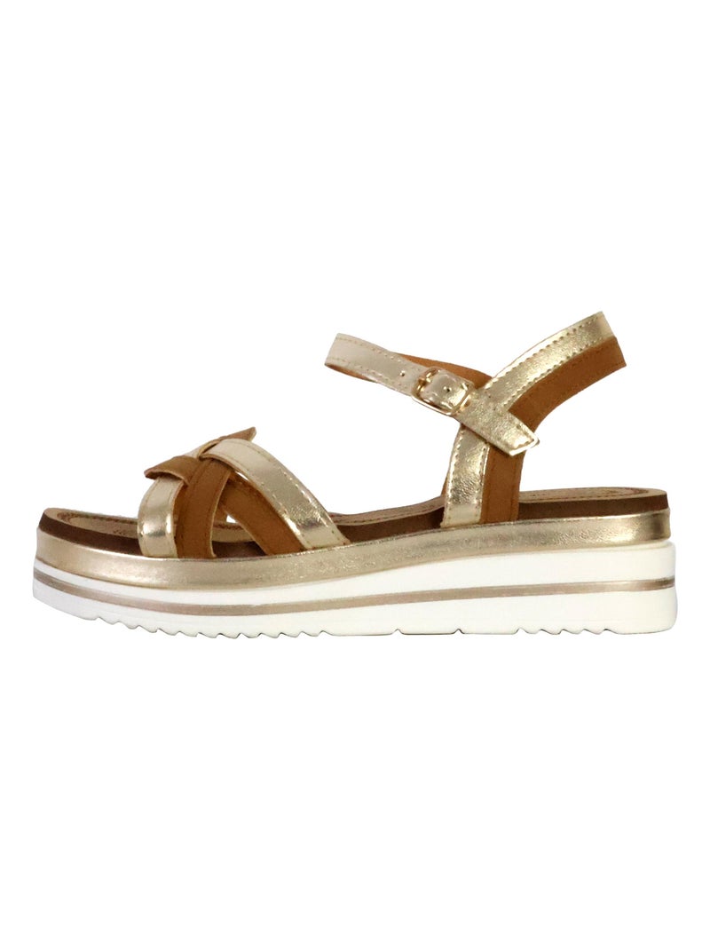 Sandales Compensées à Lanières Style & Co - Marron Camel Taille 10 - Moyen