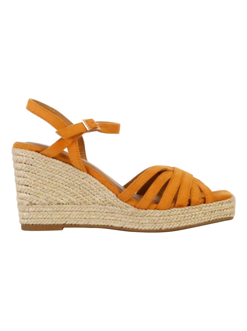 Sandales Compensées à Bride The Divine Factory Orange - Kiabi