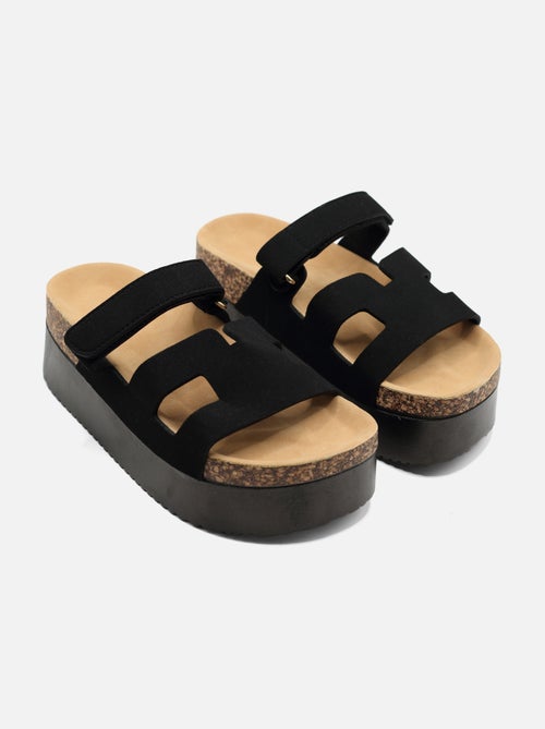 Sandales compensées à lanières - Kiabi