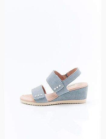 Sandales compensées à scratchs - Damart