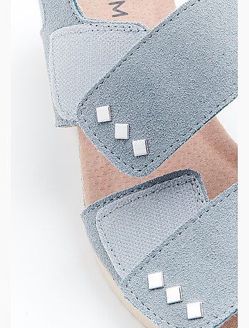 Sandales compensées à scratchs - Damart