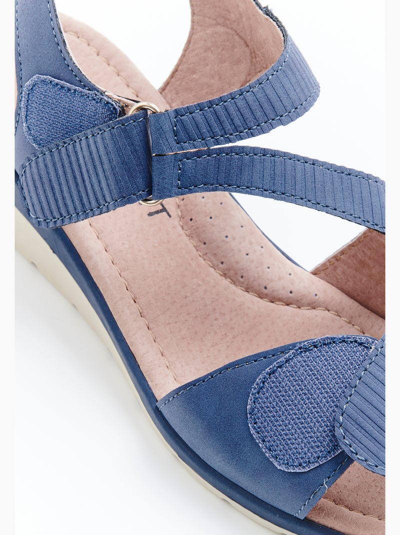 Sandales compensées Amortyl - Damart Bleu - Kiabi