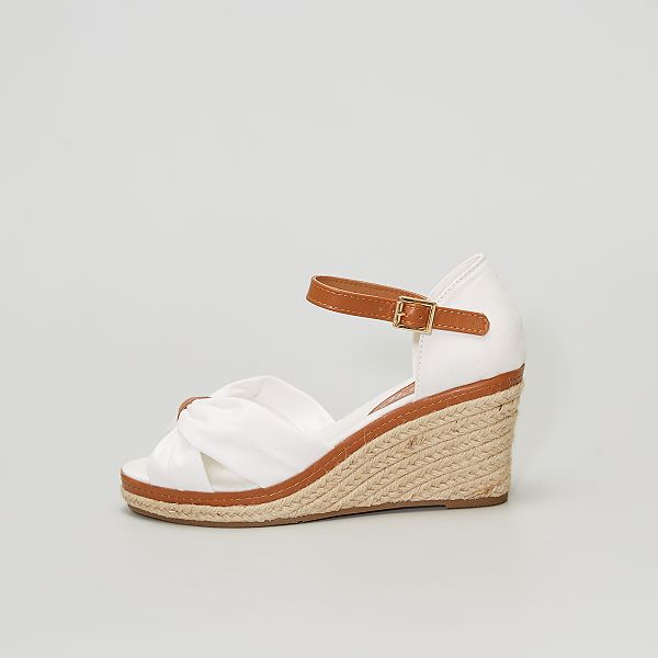 chaussure compensée blanche homme