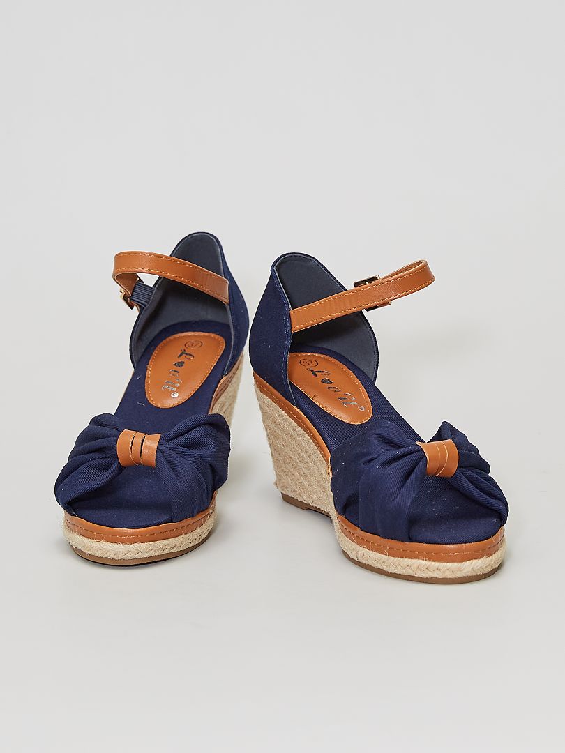 Sandales compensées bleu - Kiabi